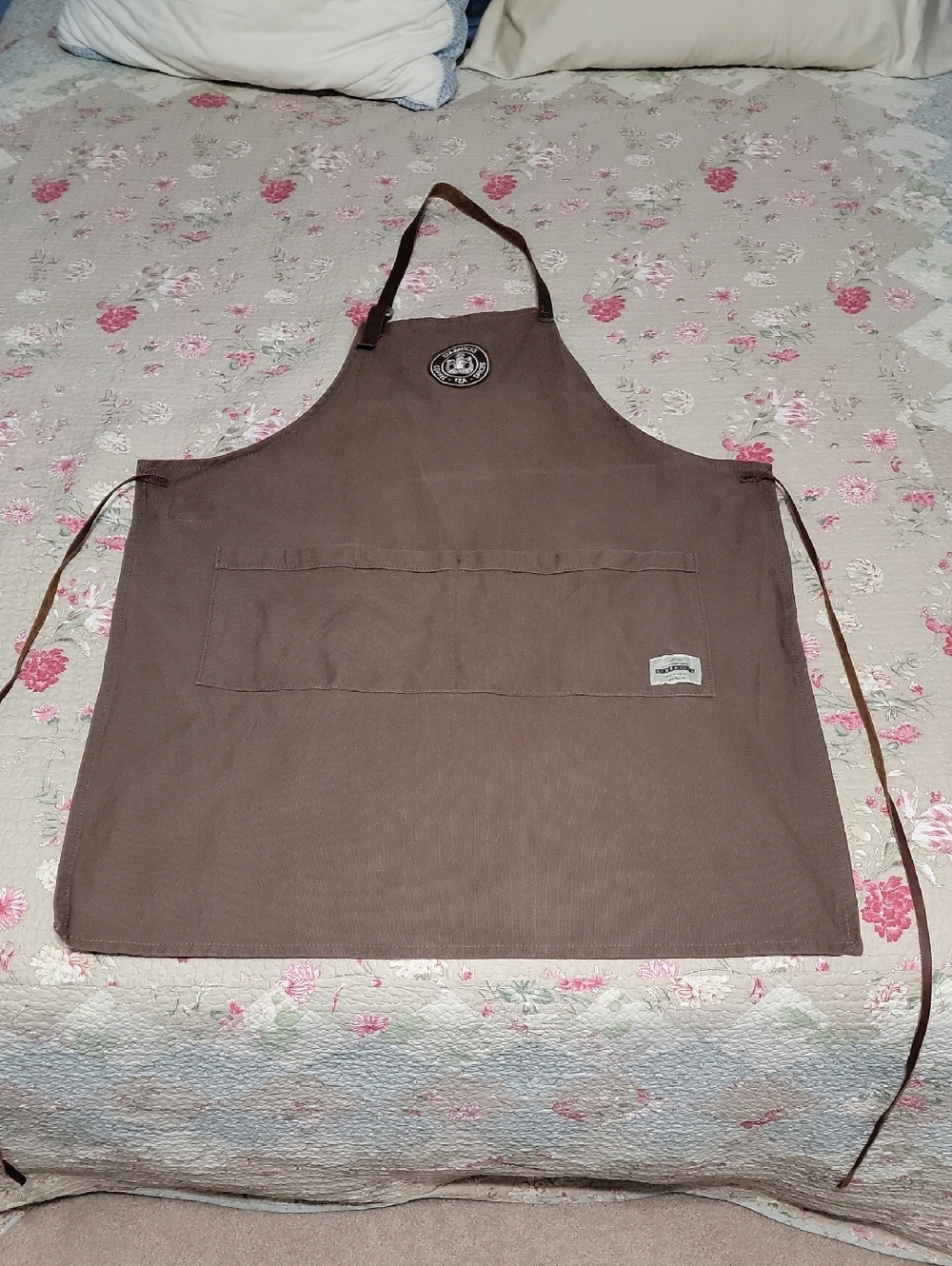 Brown Offical Starbucks Apron From Seattle Washington.